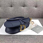 Dior Saddle Bag Original Leather Blue M0446 - 4
