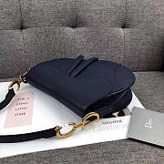 Dior Saddle Bag Original Leather Blue M0446 - 3