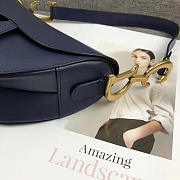 Dior Saddle Bag Original Leather Blue M0446 - 2