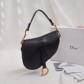 Dior Saddle Bag Original Leather Black M0446