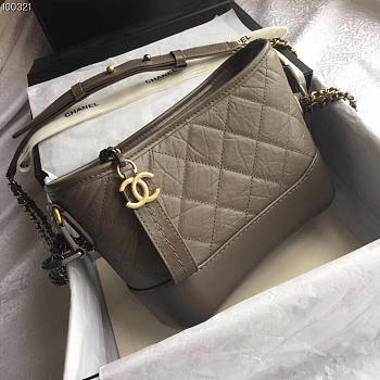 Chanel's Gabrielle Hobo Bag Dark Gray 