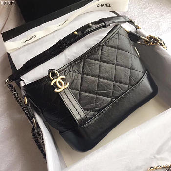 Chanel's Gabrielle Small Hobo Bag White Black Dark Silver Gold 