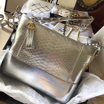 Chanel's Gabrielle Hobo Bag Silver Small/Large 