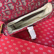 Dior Women Saddle Bag In Red Canvas M0446 - 3