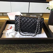 Chanel Caviar Lambskin Leather Flap Bag Black Sliver 25cm  - 6