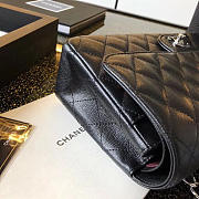 Chanel Caviar Lambskin Leather Flap Bag Black Sliver 25cm  - 2