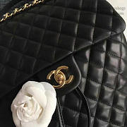 Chanel Quilted Lambskin Backpack Black Gold Hardware Medium  - 4