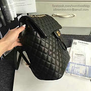 Chanel Quilted Lambskin Backpack Black Gold Hardware Medium  - 5