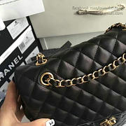 Chanel Quilted Lambskin Backpack Black Gold Hardware Medium  - 3