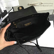 Chanel Quilted Lambskin Backpack Black Gold Hardware Small - 4