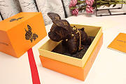 Louis Vuitton French Dog Pendant Key Ring Decoration - 4