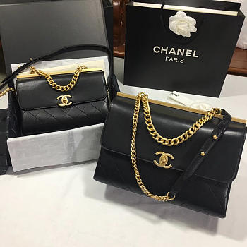 Chanel Original Single Double C Flip Bag Black Large