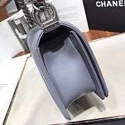Chanel Sheepskin Classic Diamond Burst Grey Silver Hardware  - 4