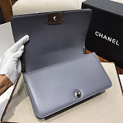 Chanel Sheepskin Classic Diamond Burst Grey Silver Hardware  - 2