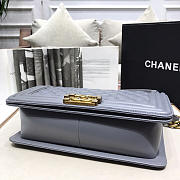 Chanel Sheepskin Classic Diamond Burst Gray Gold Hardware  - 4