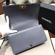 Chanel Sheepskin Classic Diamond Burst Gray Gold Hardware  - 3