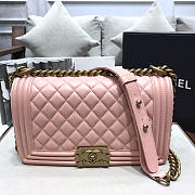 Chanel Sheepskin Classic Diamond Hot Mom Burst Pink Gold Hardware A67086 - 6