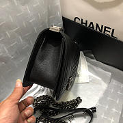Chanel Original Quality 67086 Large V Fine Ball Black Silver Hardware - 2