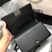 Chanel Original Quality 67086 Large V Fine Ball Black Silver Hardware - 5