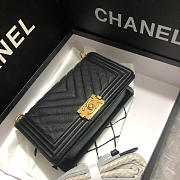 Chanel Original Quality Large V Fine Ball Black Gold Hardware 67086 - 5