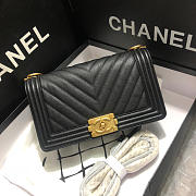 Chanel Original Quality Large V Fine Ball Black Gold Hardware 67086 - 6
