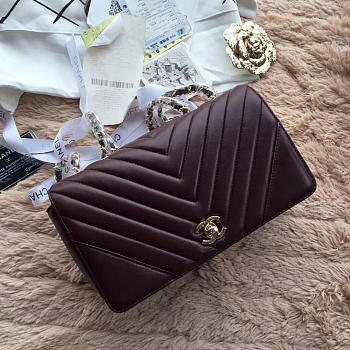 Chanel Original Single Bag Wine Red