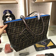 Fendi Shopping Bag 8BH185 Blue - 3
