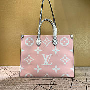 Louis Vuitton Onthego Hand Bag Red Plus Powder M44570  - 2