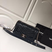 Chanel Wrinkled Calfskin Dark Blue Gold Hardware - 6