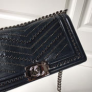 Chanel Wrinkled Calfskin Dark Blue Gold Hardware - 2
