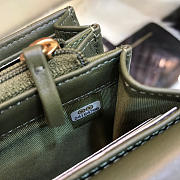 Chanel Long Imported Deer Grain Leather V-Grain Road Wallet Green - 2