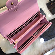 Chanel Long Imported Deer Grain Leather V-Grain Road Wallet  - 4