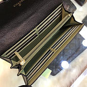 Chanel Classic Cf Long Lychee Purse Black With Green Pink - 4
