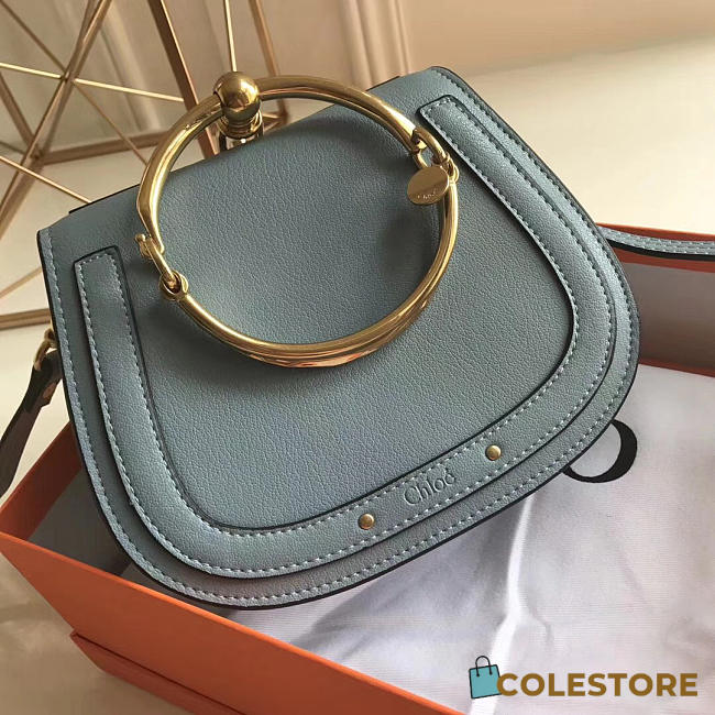 Croy Handbag 123888 Medium White Light Blue - 1