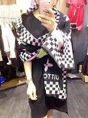 Louis Vuitton Cashmere Long Scarf A10 Black - 2