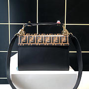 Fendi Kan I Handbag Medium Flip Leather Handbag 283m105 Khaki - 3