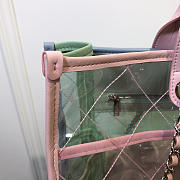 Chanel Spring And Summer Explosions PVC Lambskin Color Transparent Handbag Pink - 6