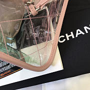 Chanel Spring And Summer Explosions PVC Lambskin Color Transparent Handbag Pink - 5