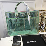 Chanel Spring And Summer Explosions PVC Lambskin Color Transparent Handbag Green - 2