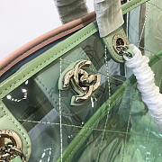 Chanel Spring And Summer Explosions PVC Lambskin Color Transparent Handbag Green - 3