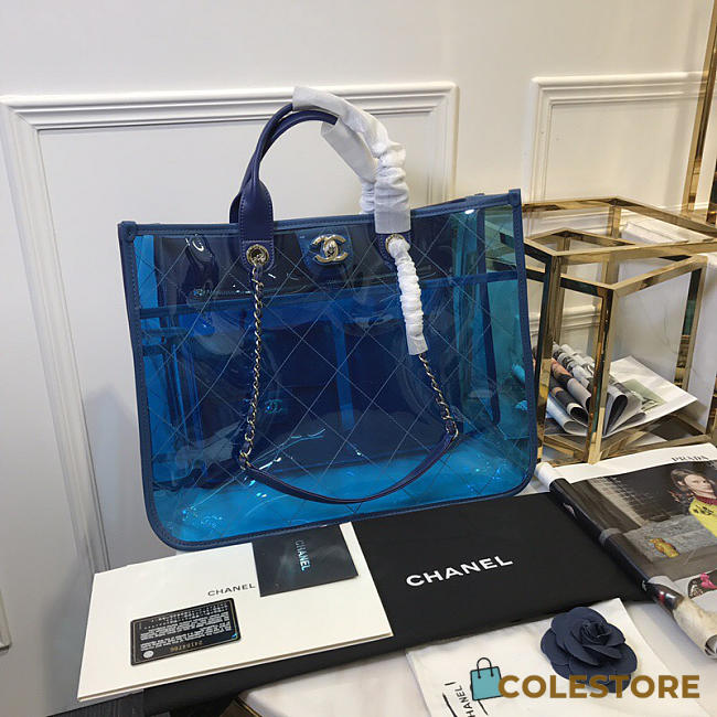 Chanel Spring And Summer Explosions Pvc Lambskin Color Transparent Handbags - 1