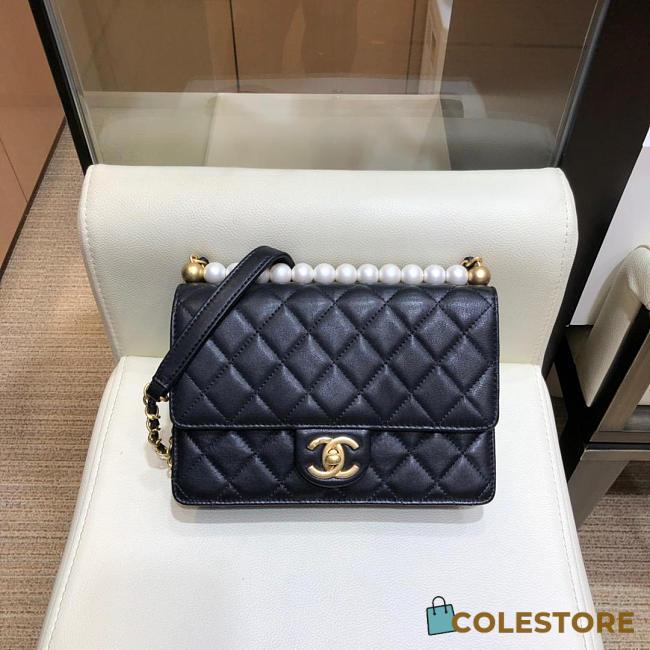 Chanel Classic Rhomboid Cover Bag Black - 1