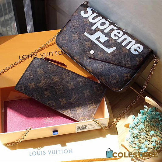Louis Vuitton Supreme Monogram Canvas Wallet Clutch Bag 61276 - 1