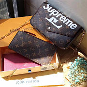 Louis Vuitton Supreme Monogram Canvas Wallet Clutch Bag 61276 - 1