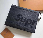 Louis Vuitton Supreme Clutch Black Bag M41366  - 1