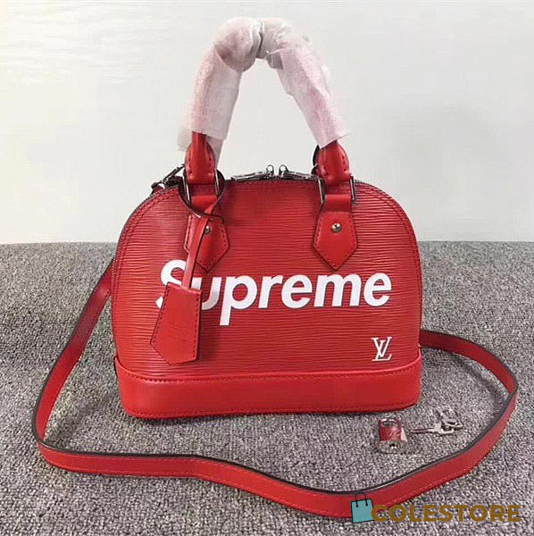 Louis Vuitton Supreme Domed Satchelv Red R40301 3008 - 1