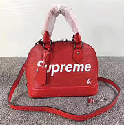 Louis Vuitton Supreme Domed Satchelv Red R40301 3008 - 1