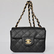 Chanel Caviar Leather Flap Bag With Gold Hardware Black  - 1