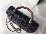 Colesstore Chanel Flap Bag With Top Handle Black 21 cm - 6