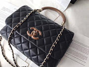 Colesstore Chanel Flap Bag With Top Handle Black 21 cm - 3